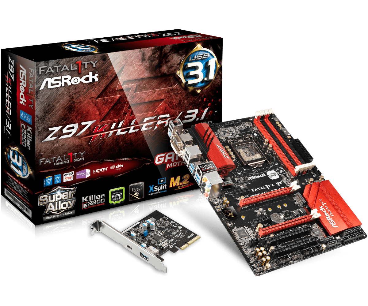 Asrock Fatal1ty Z97 Killer/3.1 - Motherboard Specifications On